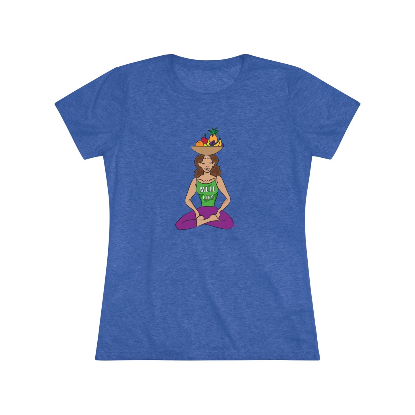Women's Triblend Tee - Yoga Lady 1