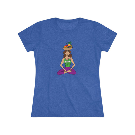 Women's Triblend Tee - Yoga Lady 1