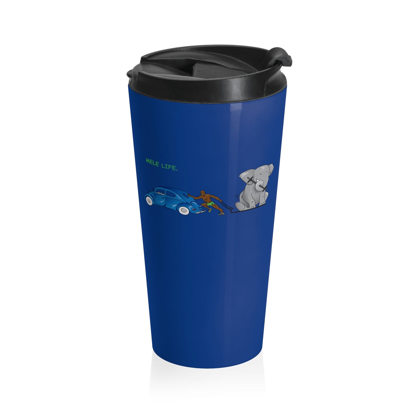 Travel Mug (15oz) - Strong Black Man  (blue)