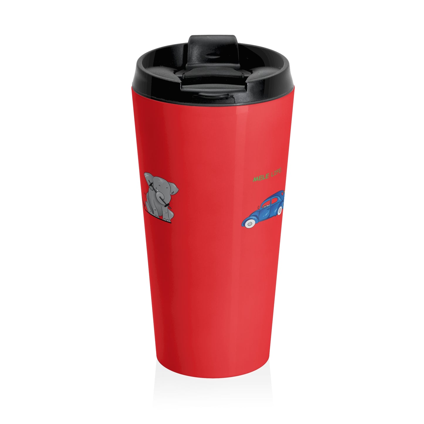 Travel Mug (15oz) - Strong Brown Man  (red)