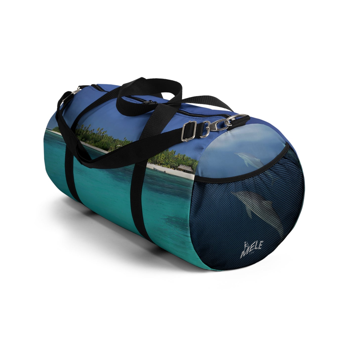 Duffel Bag - Tropical Island with Dolphins