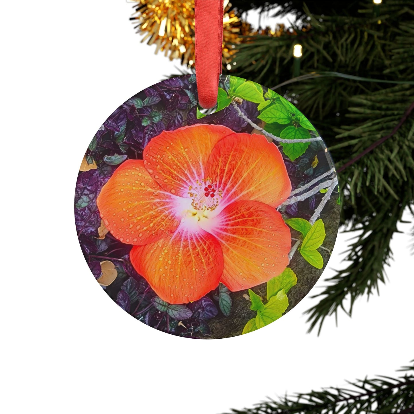 Holiday Ornament - Hawaiian Hibiscus Flower
