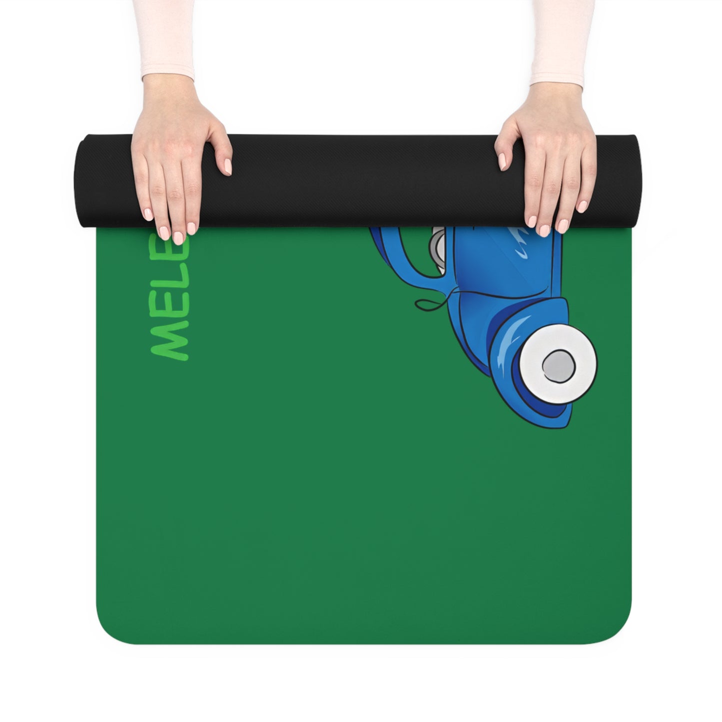 Yoga Mat - Strong white man  (green mat)