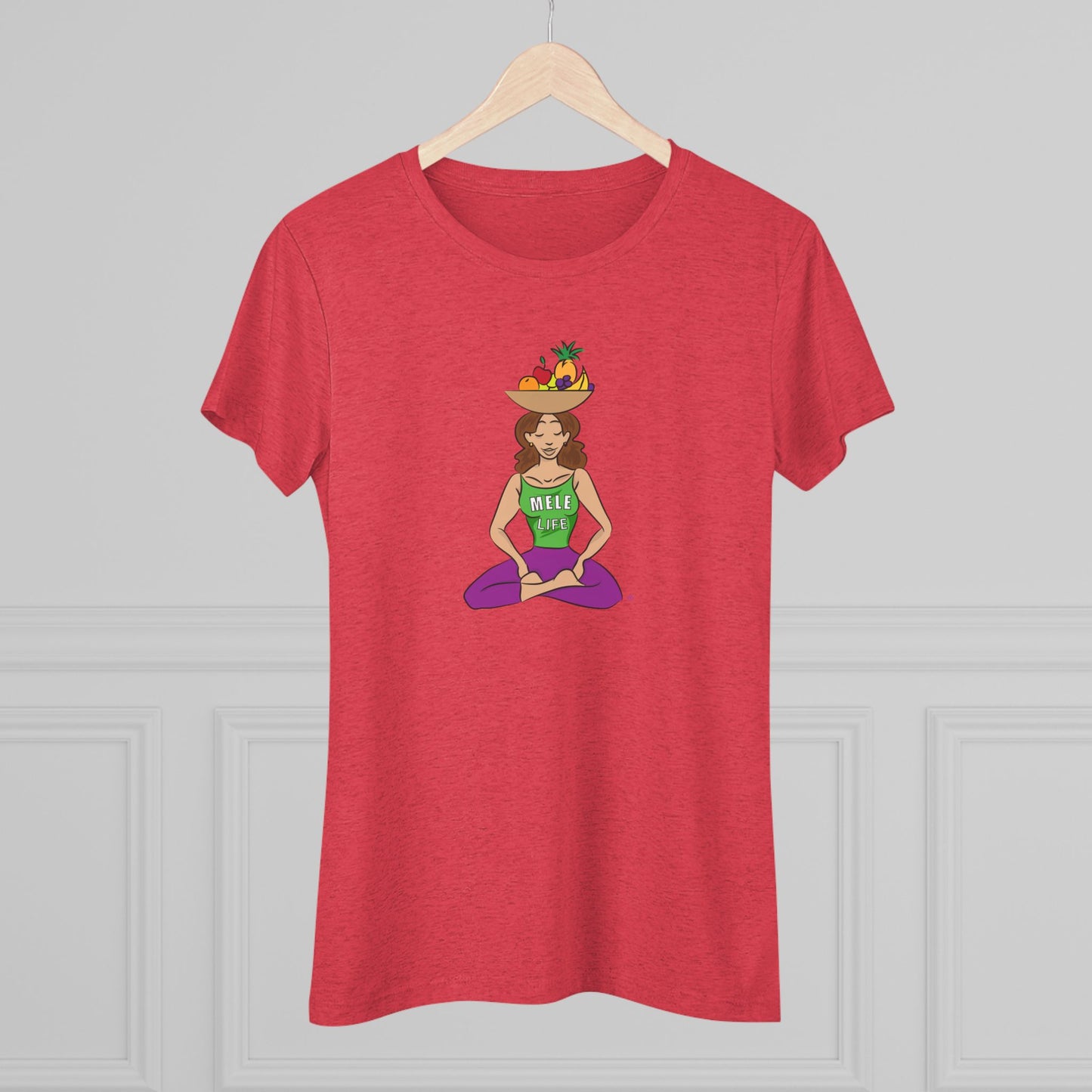 Women's Triblend Tee - Yoga Lady1