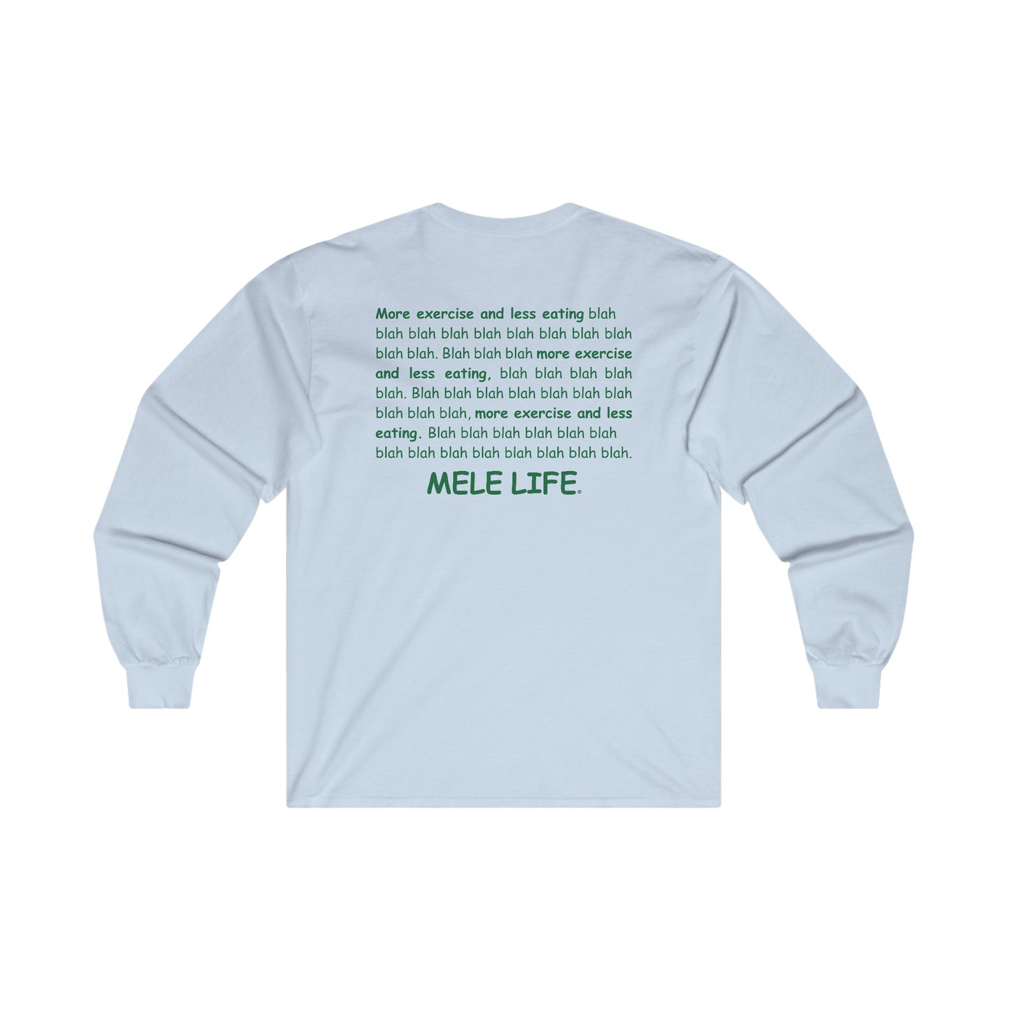 Long Sleeve Tee (unisex) - Veggie Bike (green lettering)