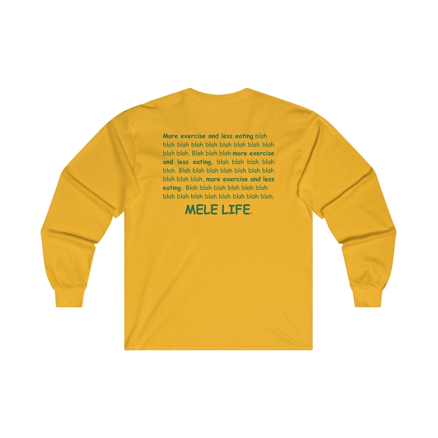 Long Sleeve Tee (unisex) - Veggie Bike (green lettering)