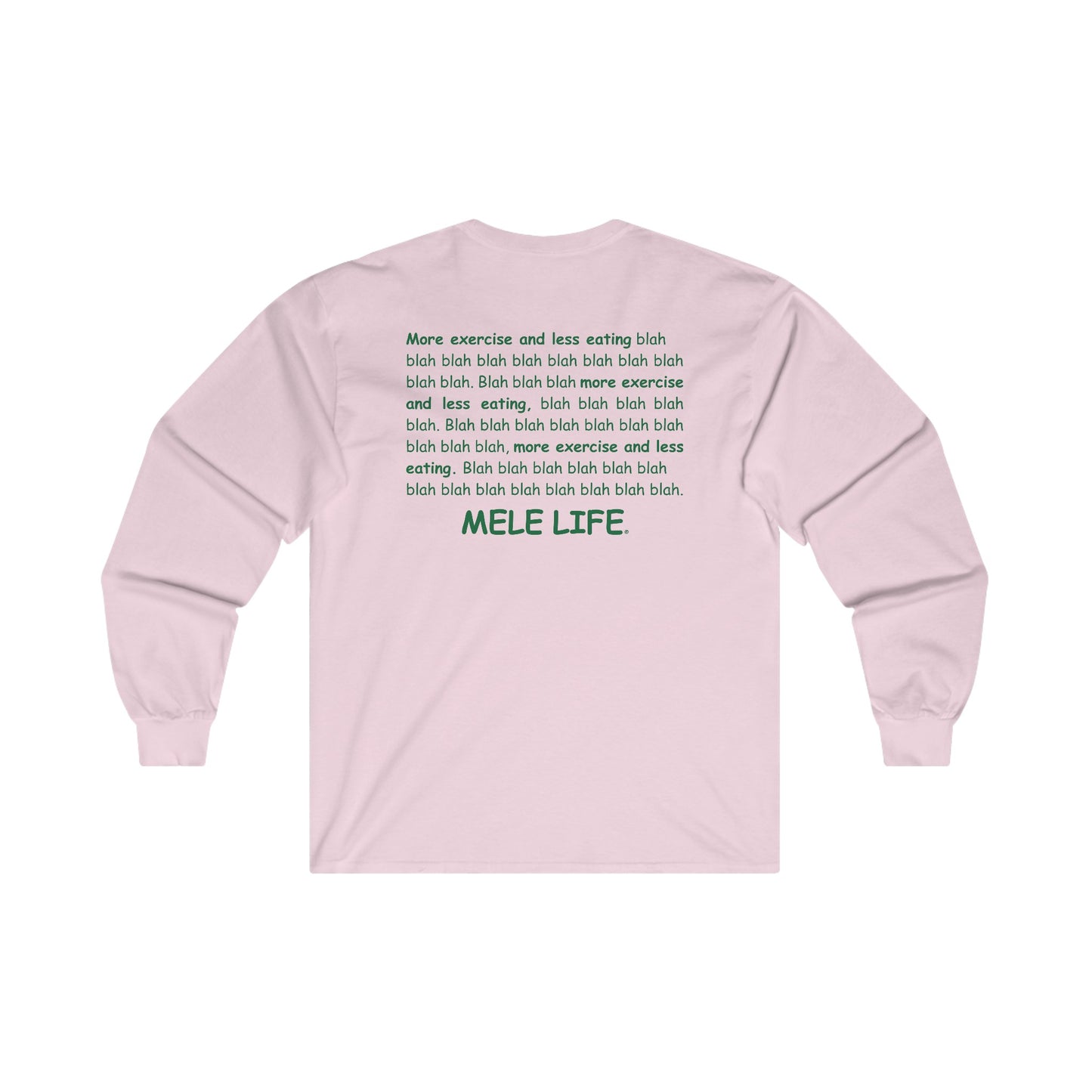 Long Sleeve Tee (unisex) - Veggie Bike (green lettering)