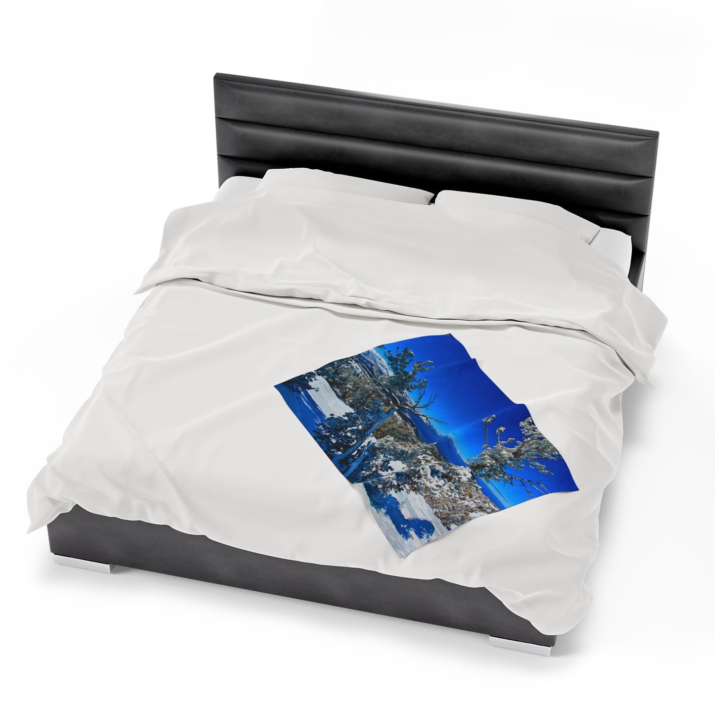 Blanket Velveteen Plush - Lake Tahoe in Winter