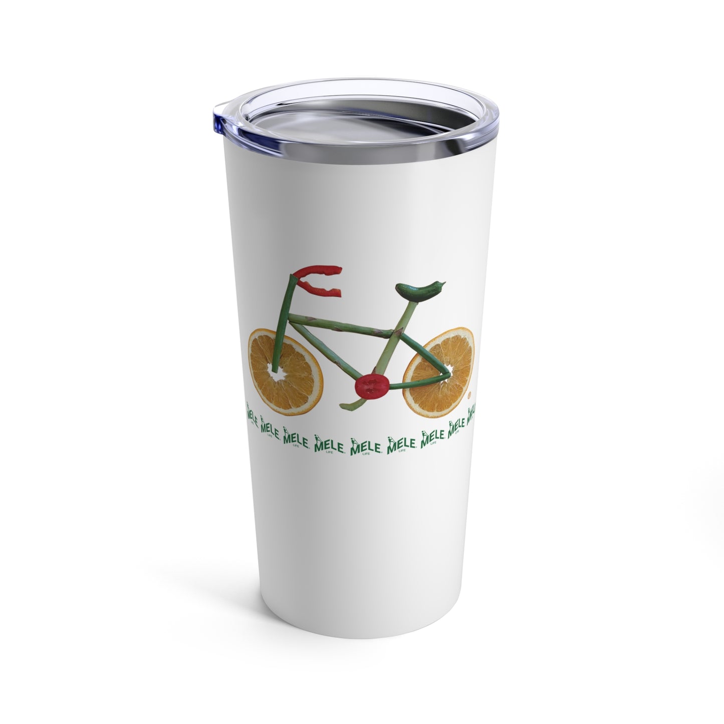 Tumbler 20oz - Veggie Bike   (white)