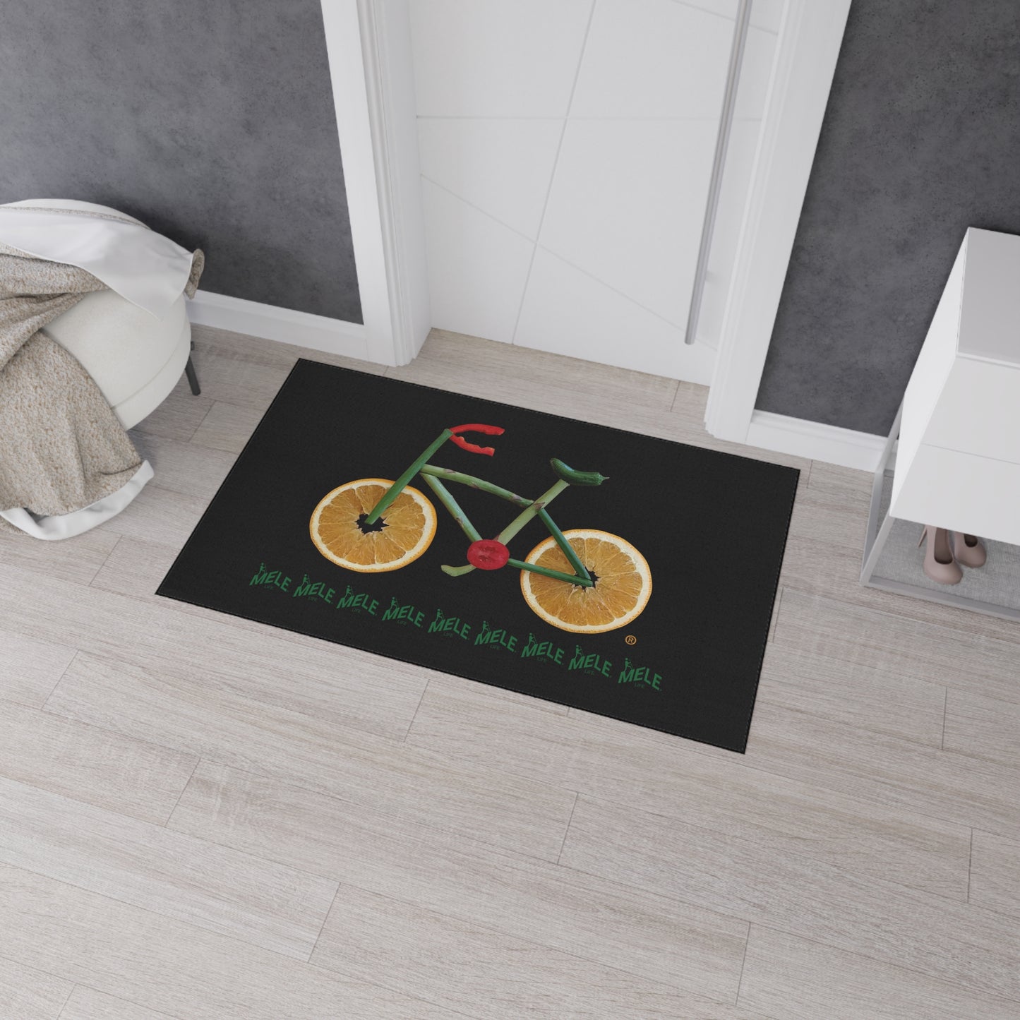 Floor Mat - Veggie Bike  (black)