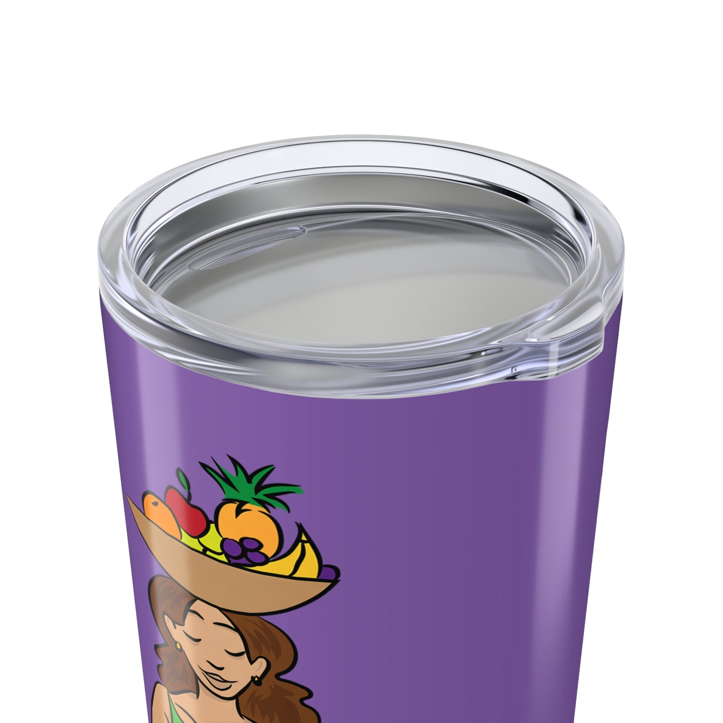 Tumbler (20oz) - Yoga Lady 1  (purple)
