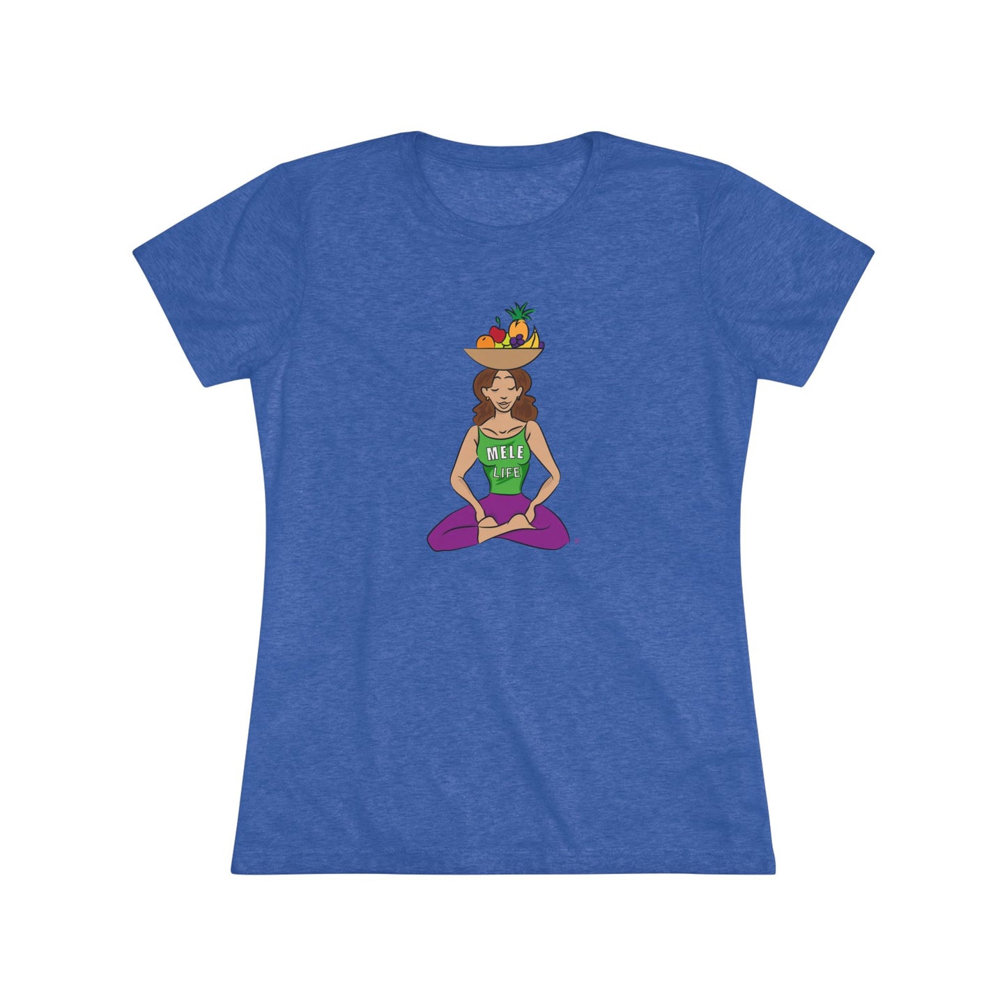 Women's Triblend Tee - Yoga Lady1