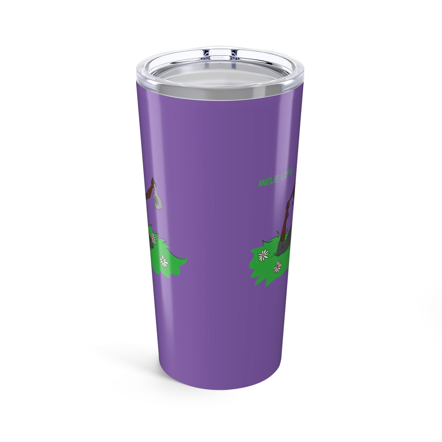 Tumbler (20oz) - Yoga Lady 2  (purple)
