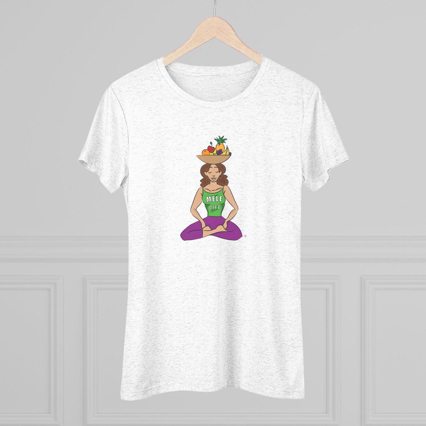 Women's Triblend Tee - Yoga Lady 1