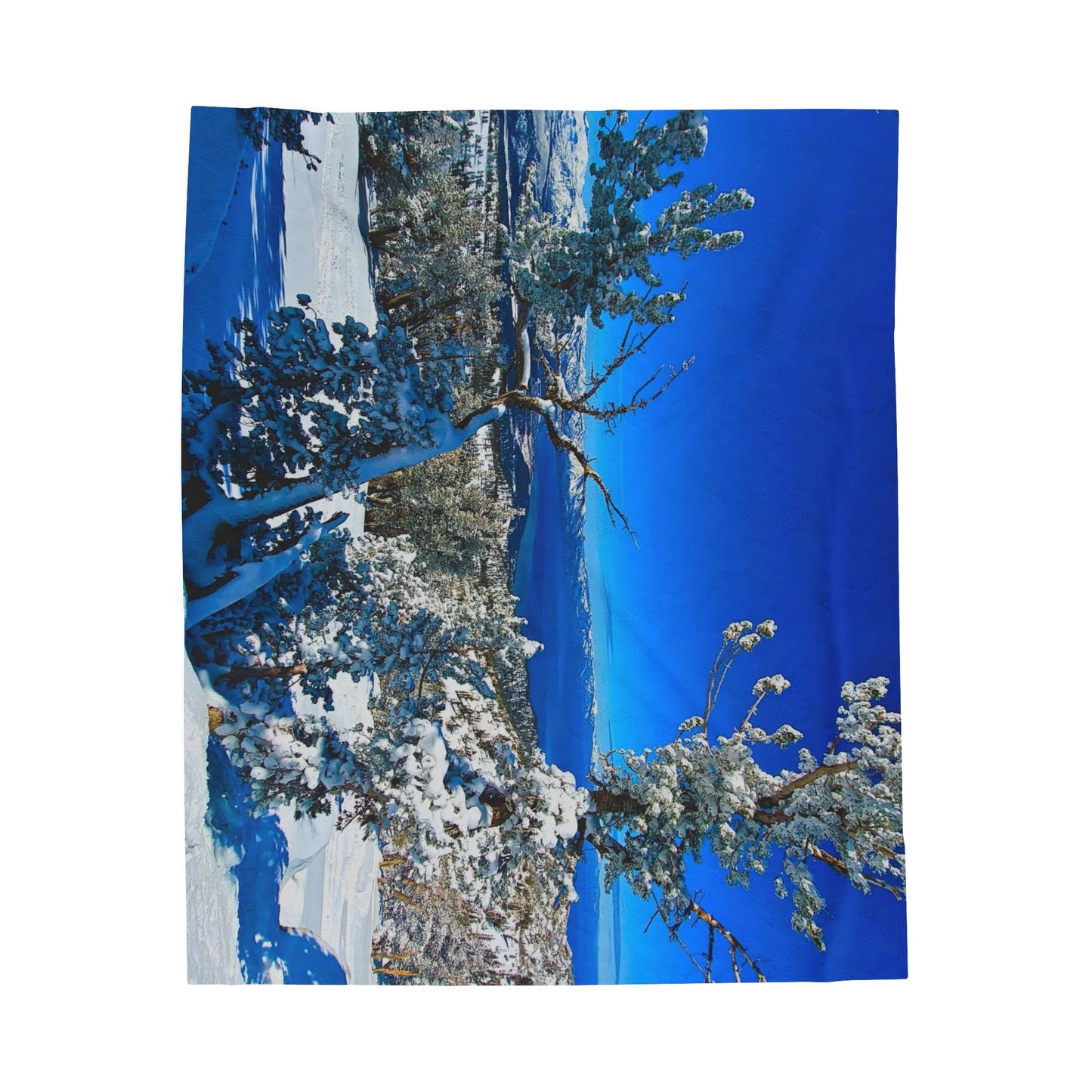 Blanket Velveteen Plush - Lake Tahoe in Winter