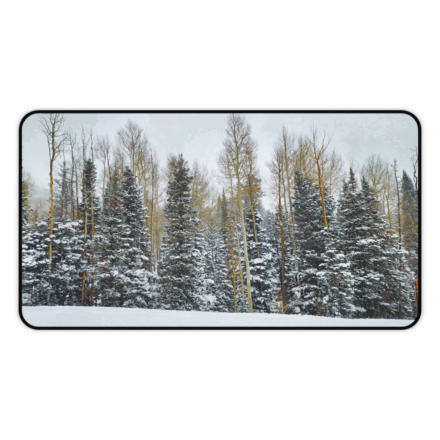 Desk Mat - Forest Winterscape