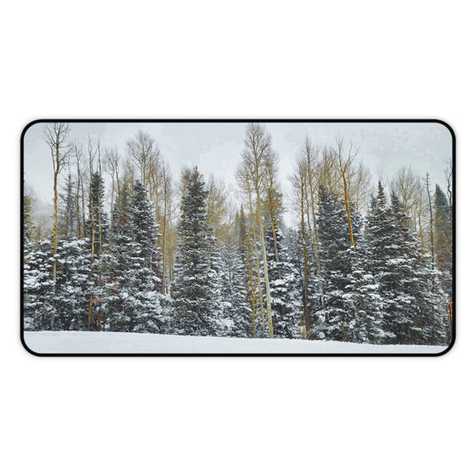 Desk Mat - Forest Winterscape