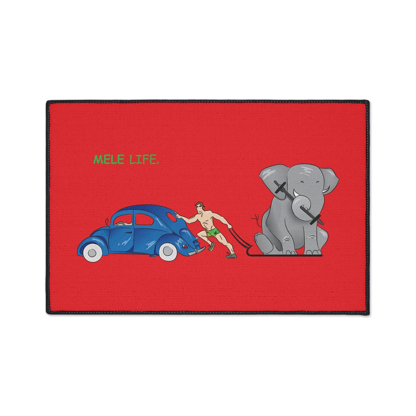 Floor Mat - Strong White Man  (red)