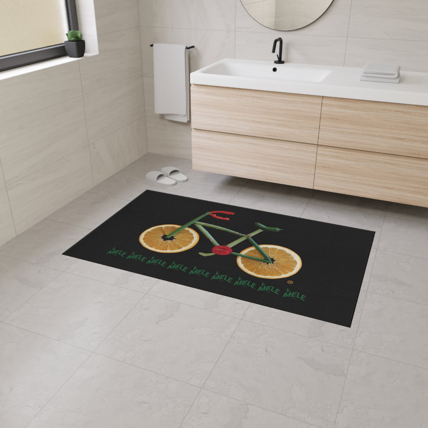 Floor Mat - Veggie Bike  (black)