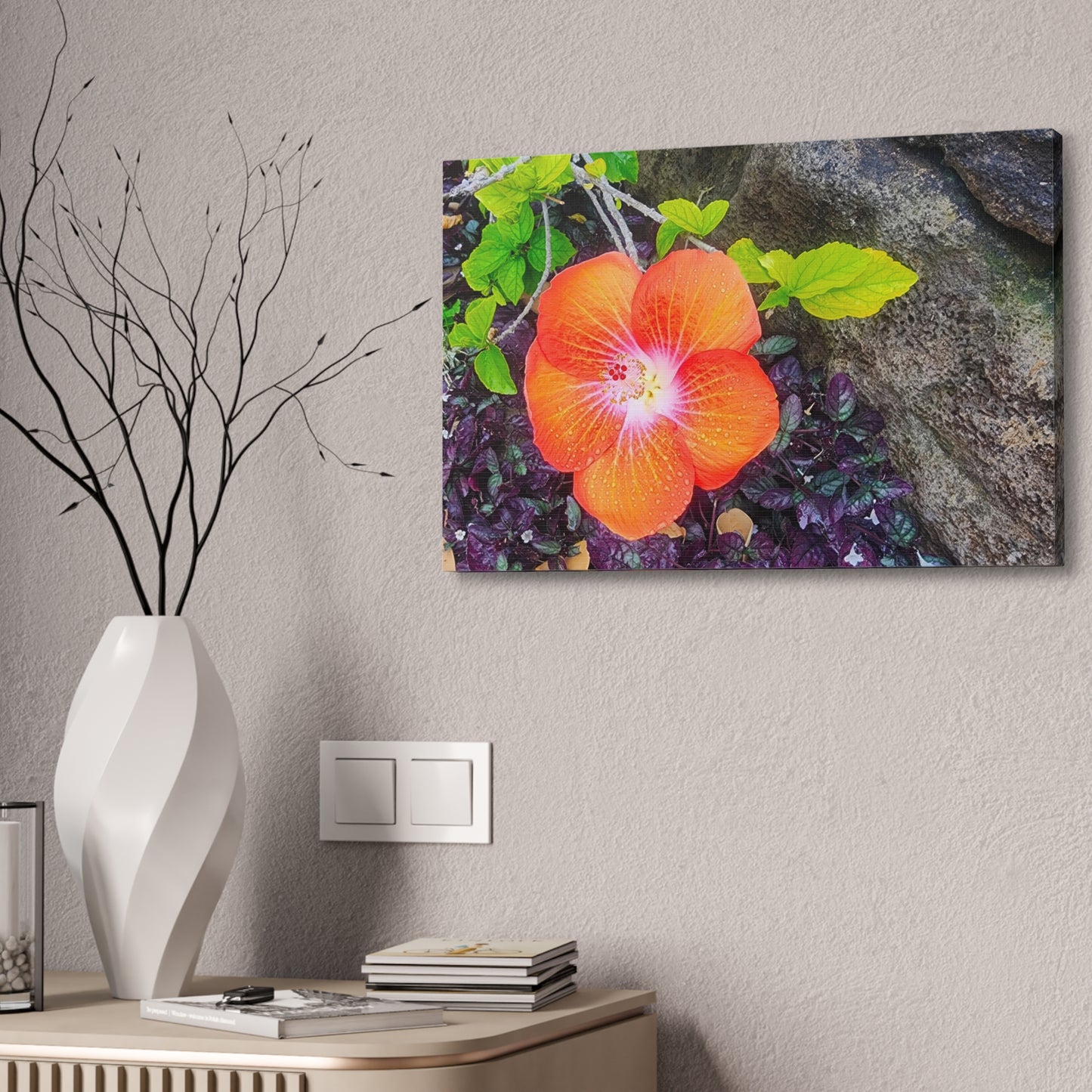 Canvas Wall Art - Hawaiian Hibiscus Flower