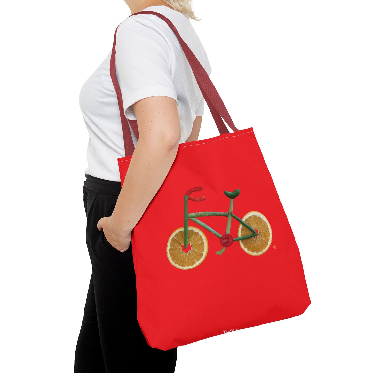 Tote Bag - Veggie Bike  (red)