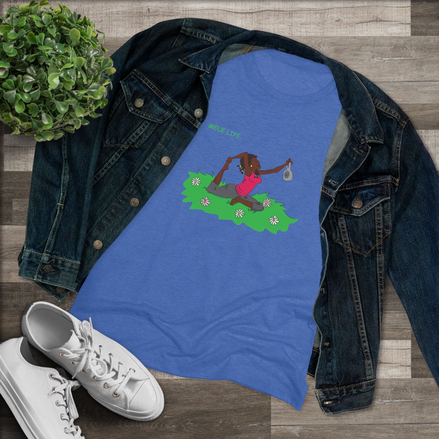 Women's Triblend Tee - Yoga Lady 2