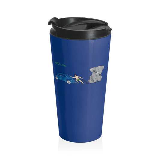 Travel Mug (15oz) - Strong White Man  (blue)