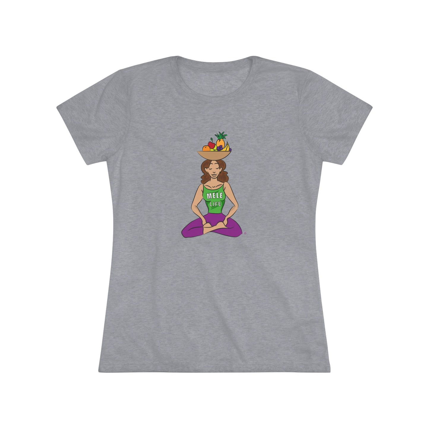 Women's Triblend Tee - Yoga Lady 1