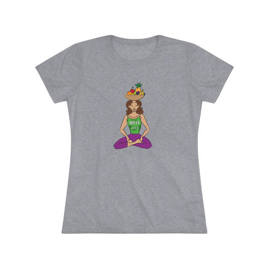Women's Triblend Tee - Yoga Lady 1