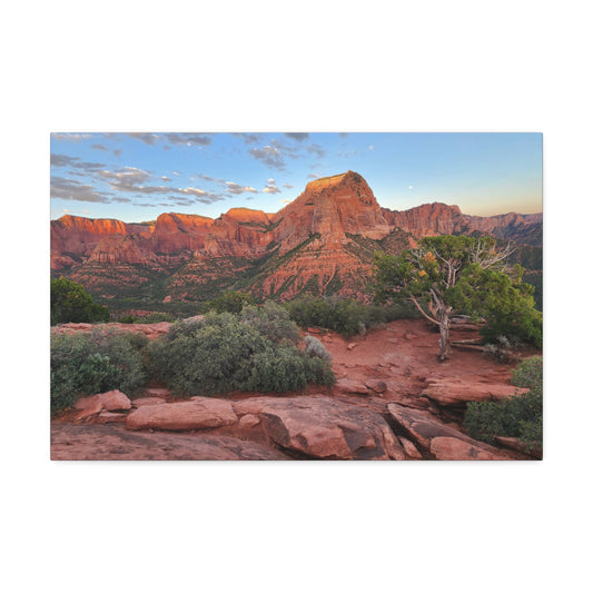 Canvas Wall Art - Kolob Canyons at sunset (Zion National Park)