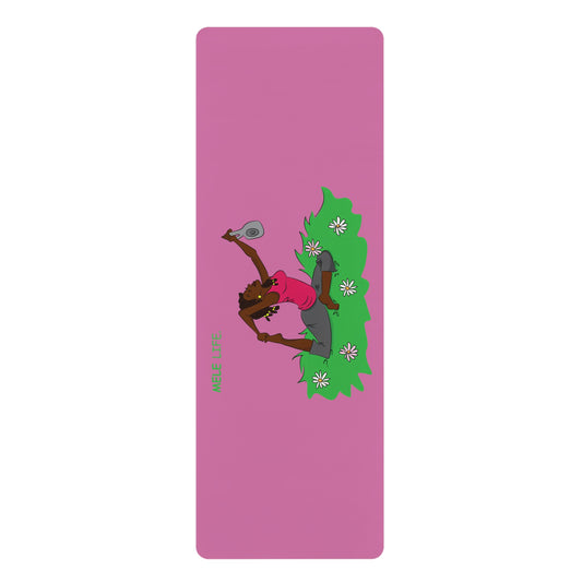 Yoga Mat - Yoga Lady2    (pink mat)