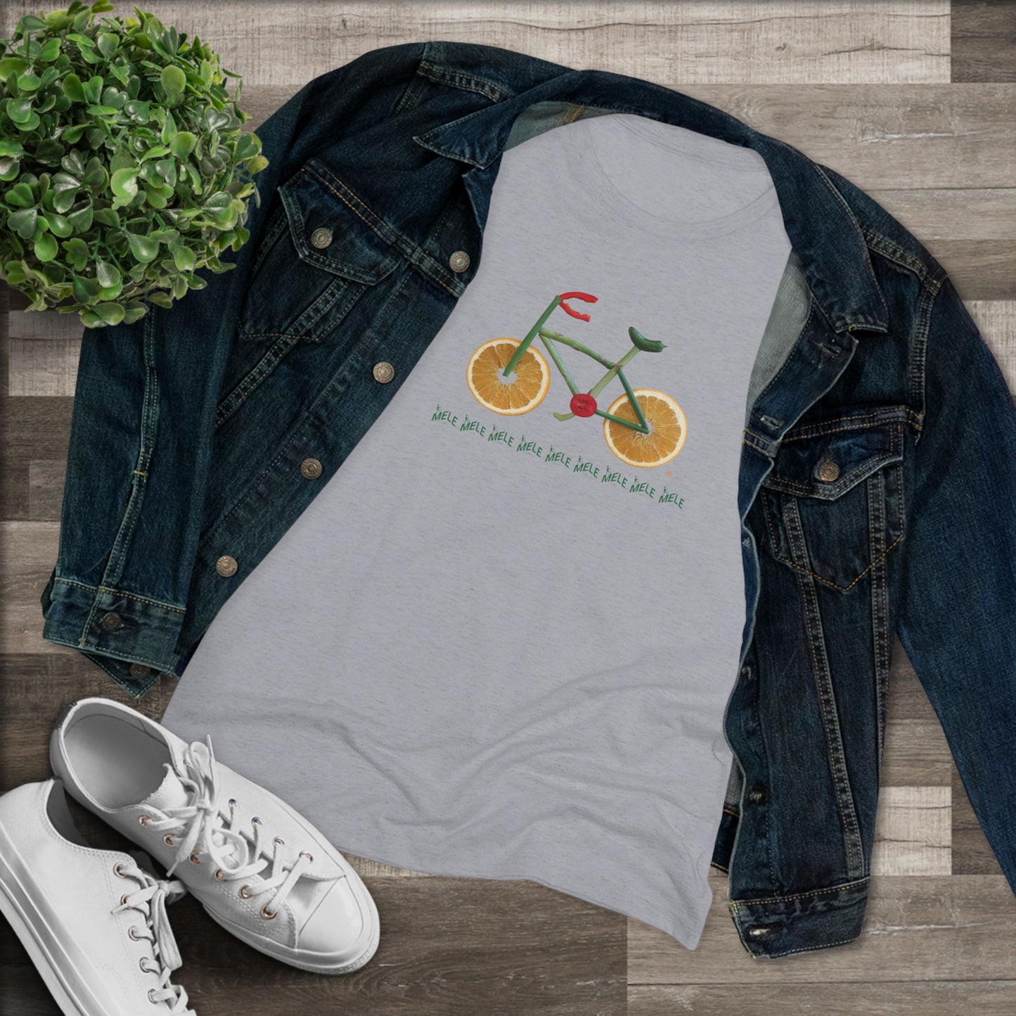 Women's Triblend Tee - Veggie Bike