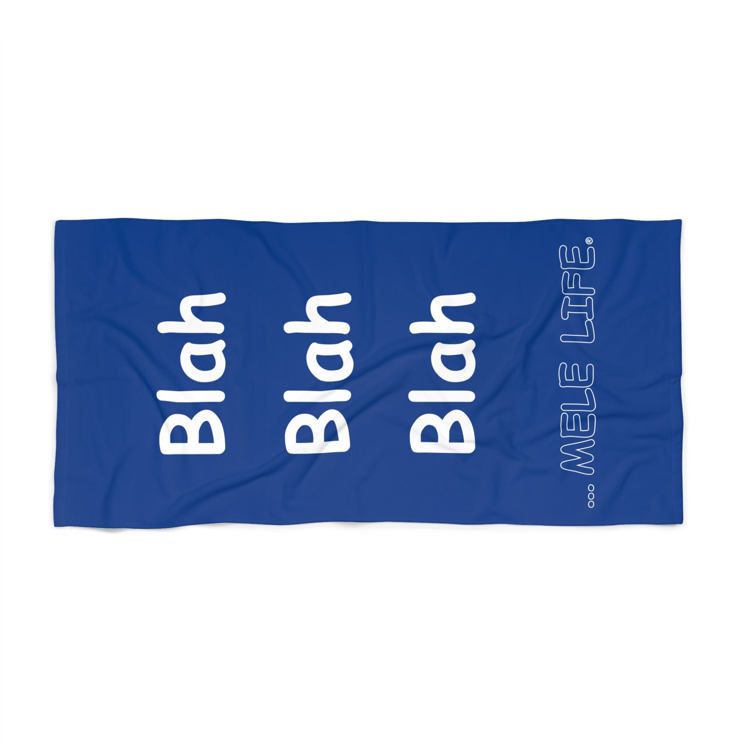 Beach, Bath & Pool Towel - Blah Blah Blah  (blue)