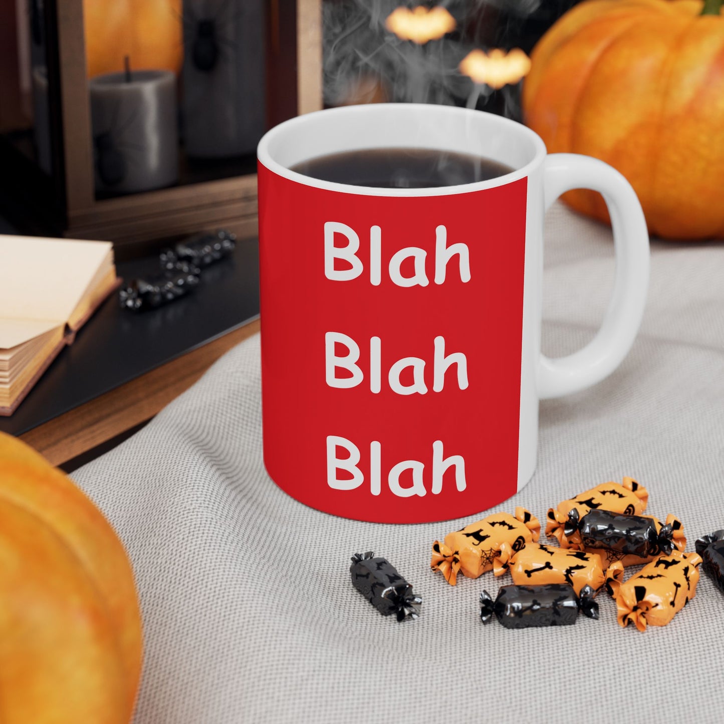 Coffee Mug (11oz/15oz) - Blah Blah Blah  (red)