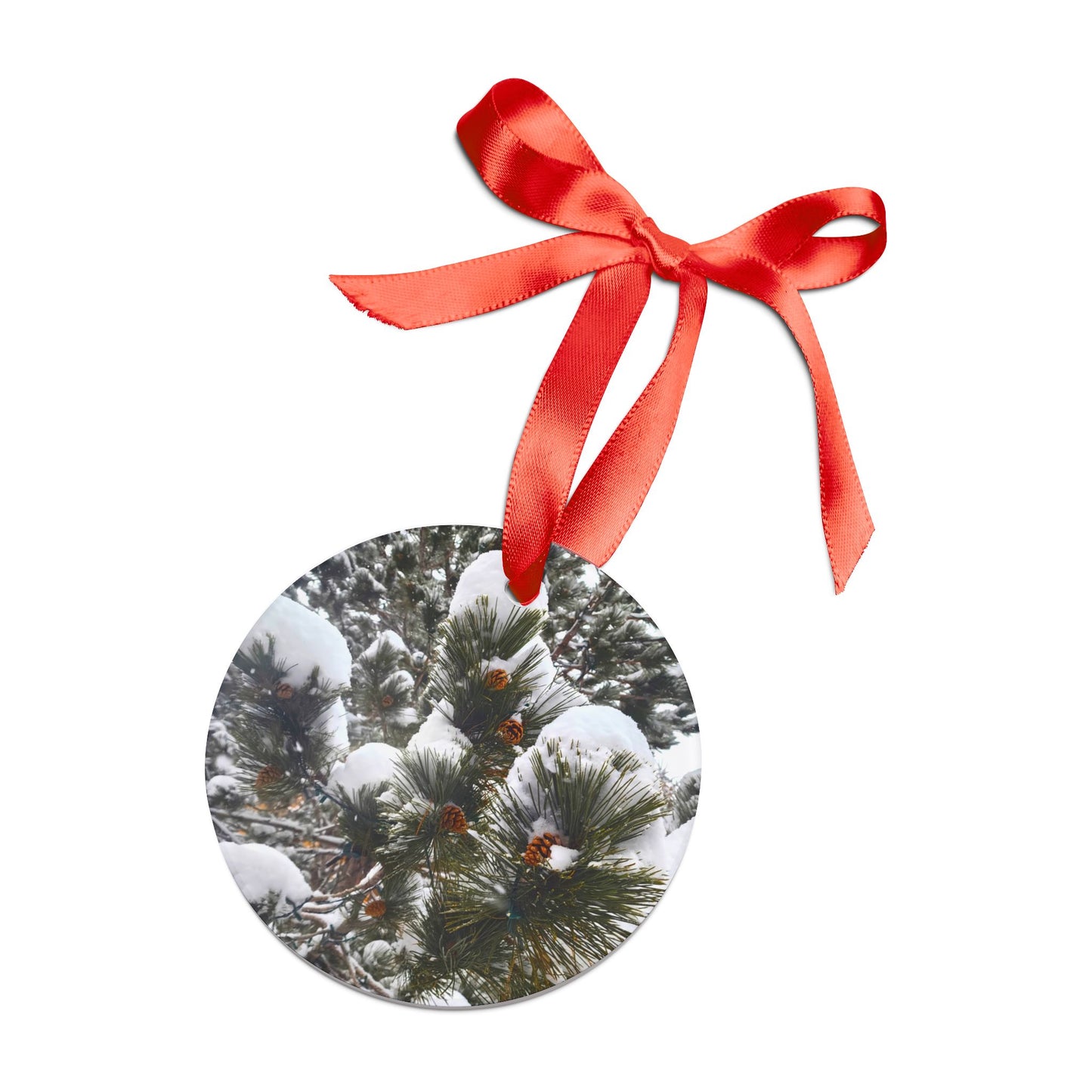 Holiday Ornament - Pine Cones in Snow