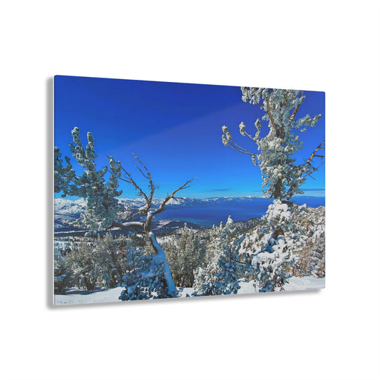 Acrylic Art - Lake Tahoe in Winter