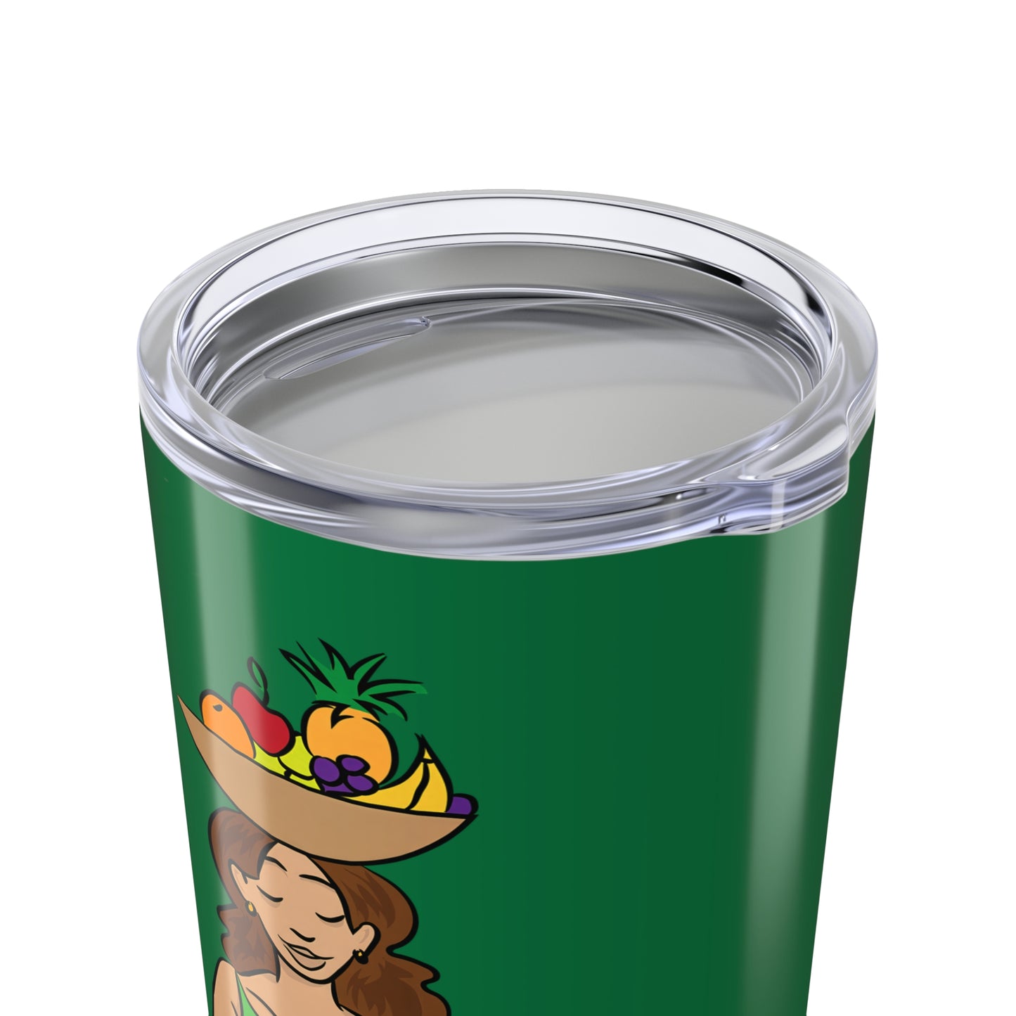 Tumbler (20oz) - Yoga Lady 1  (green)