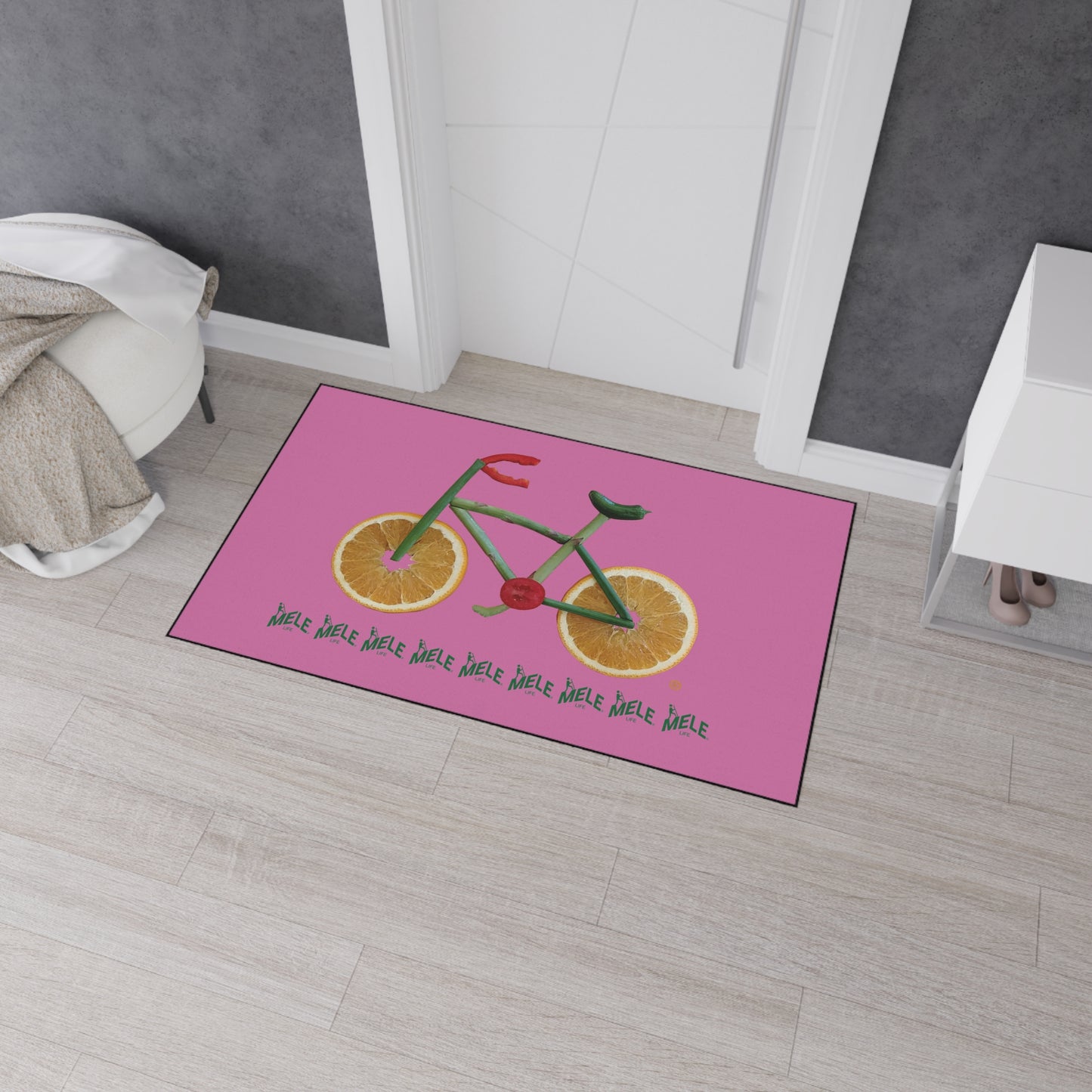Floor Mat - Veggie Bike  (pink)