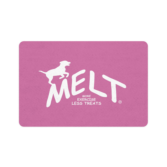 Dog Food Mat - MELT logo  (pink)