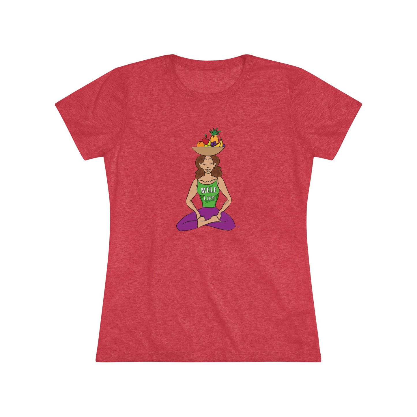 Women's Triblend Tee - Yoga Lady 1