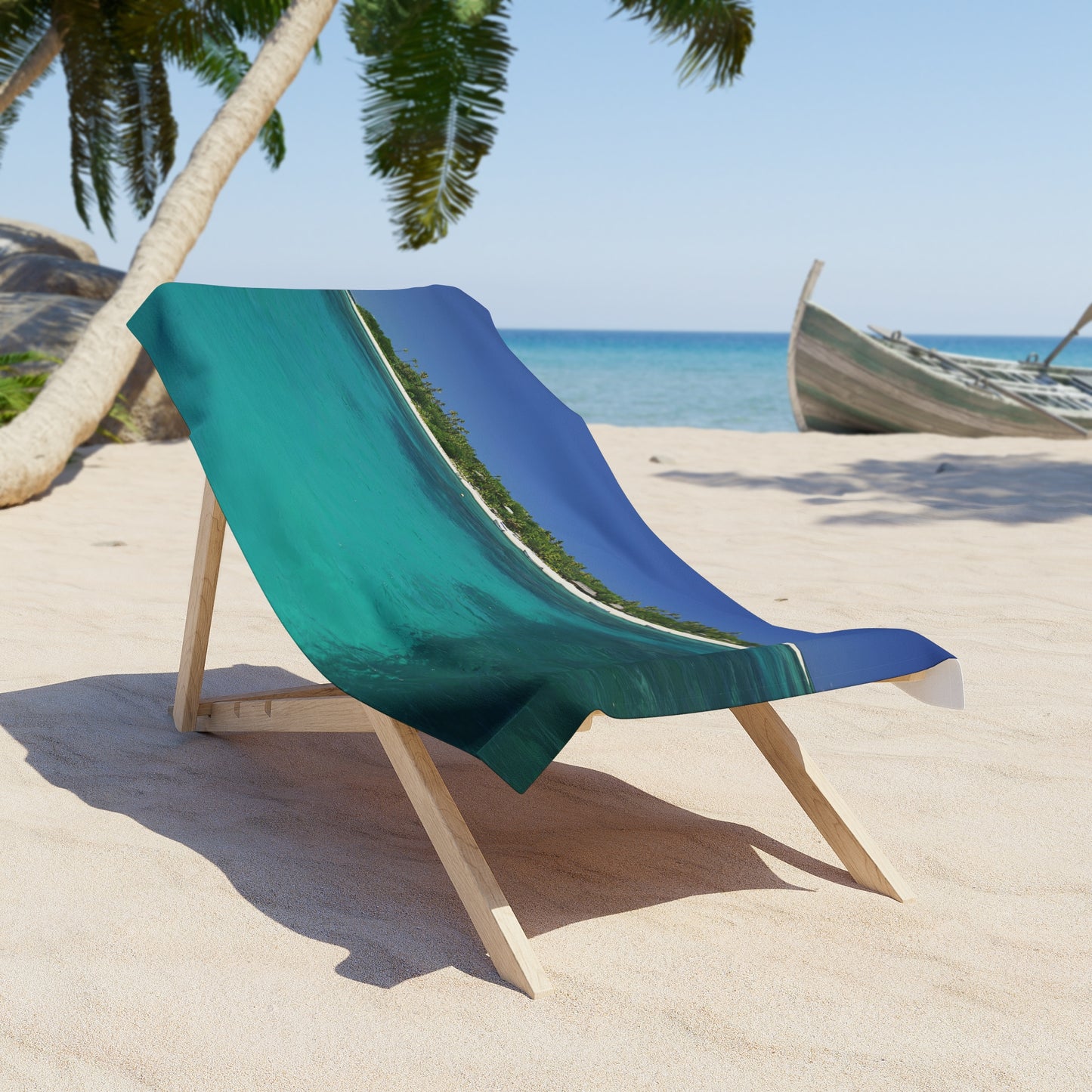 Beach, Bath & Pool Towel - Tropical Island in Fiji