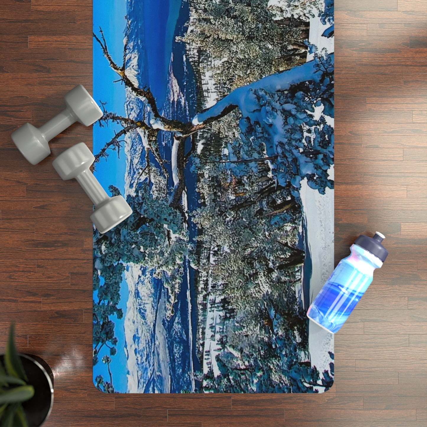 Yoga Mat - Lake Tahoe in Winter