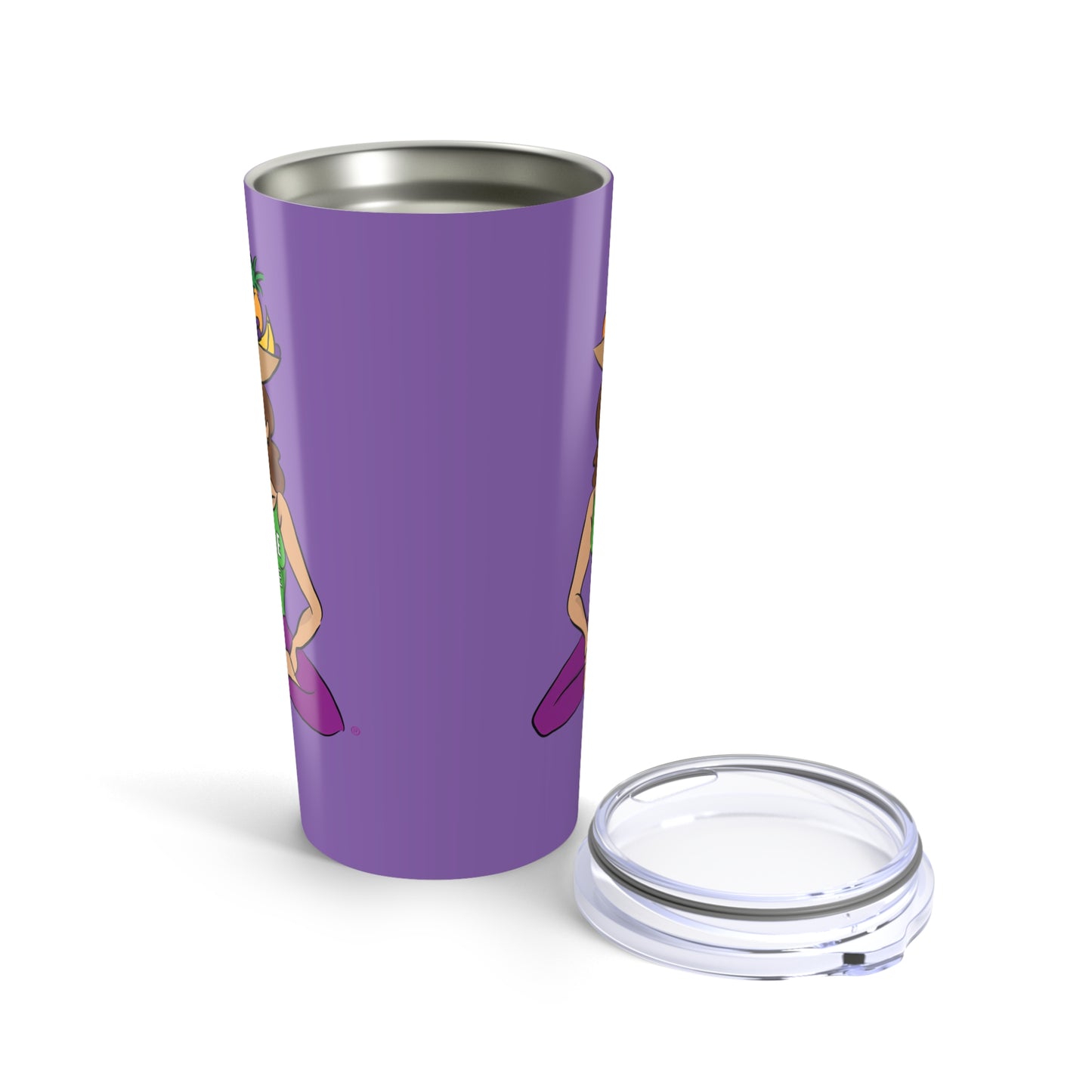 Tumbler (20oz) - Yoga Lady 1  (purple)