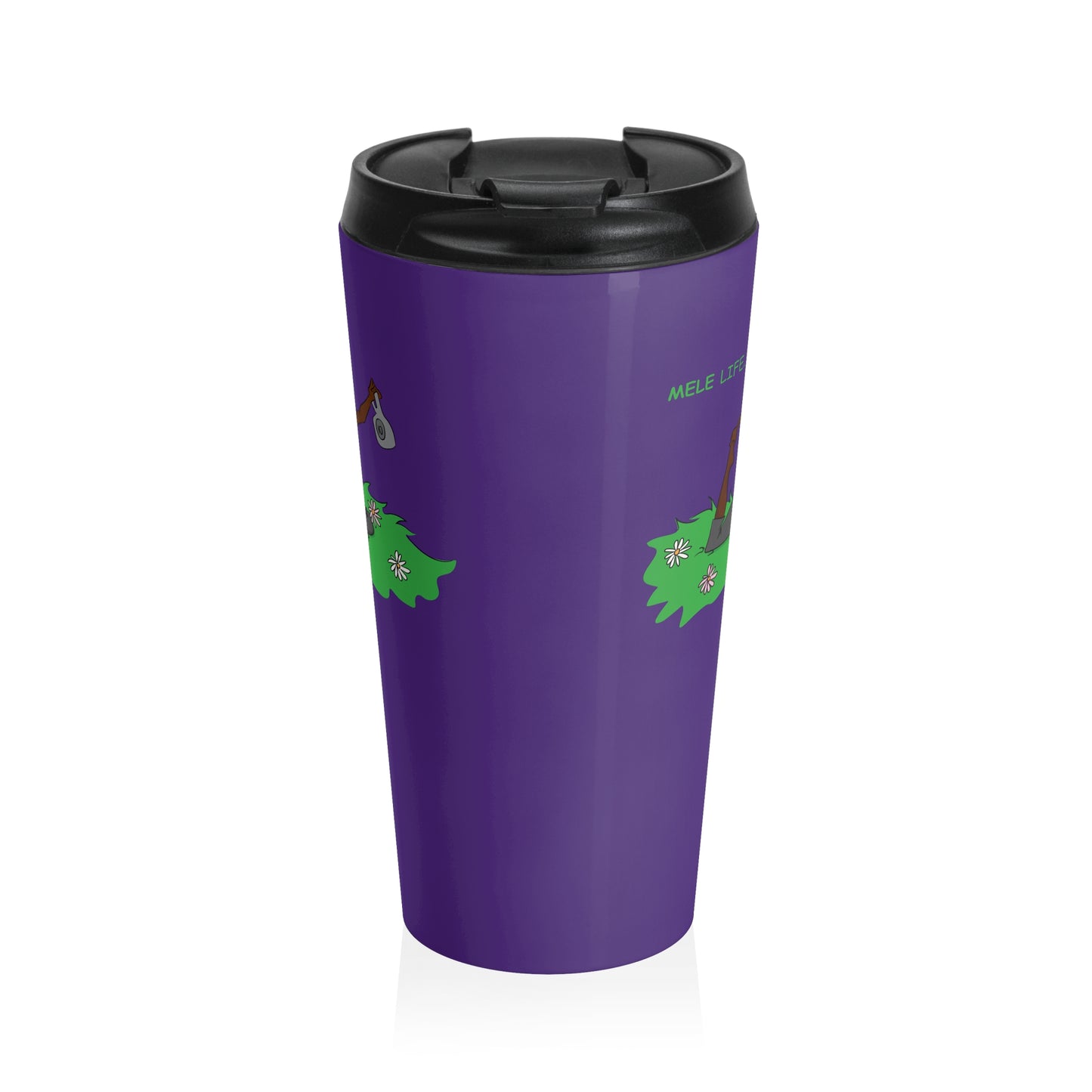 Travel Mug (15oz) - Yoga Lady 2  (purple)