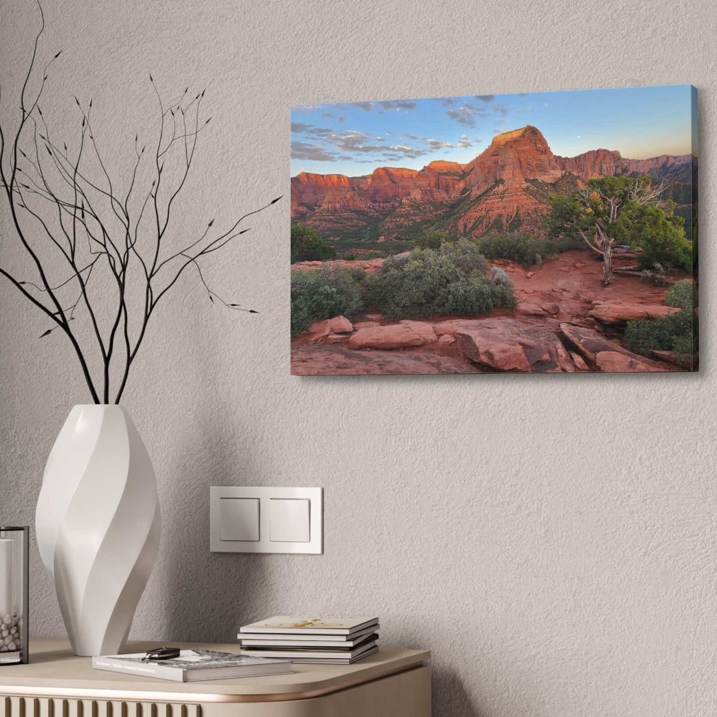 Canvas Wall Art - Kolob Canyons at sunset (Zion National Park)