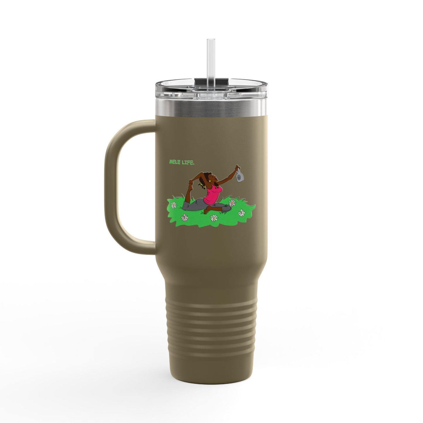 Travel Mug (40 oz) - Yoga Lady 2