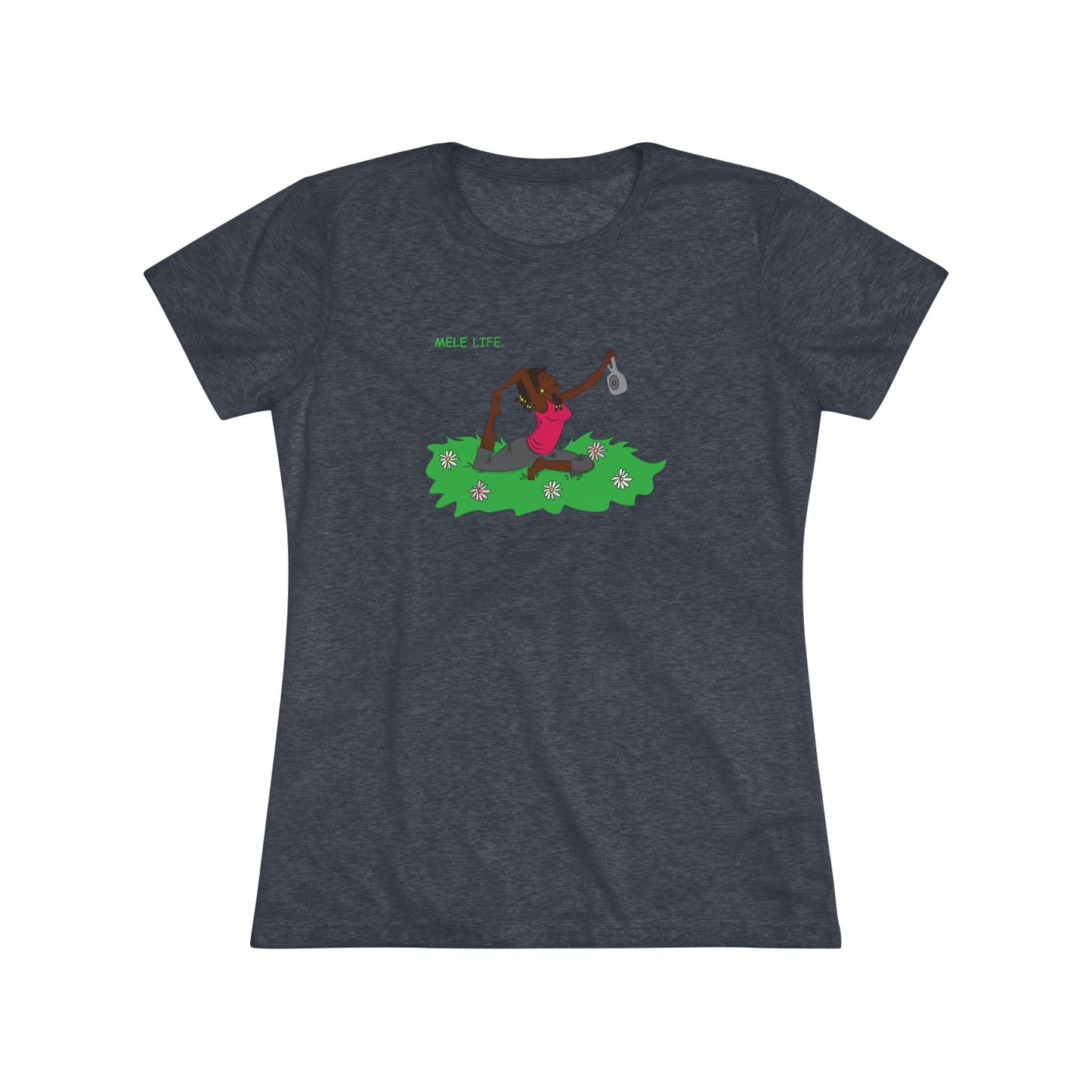 Women's Triblend Tee - Yoga Lady2