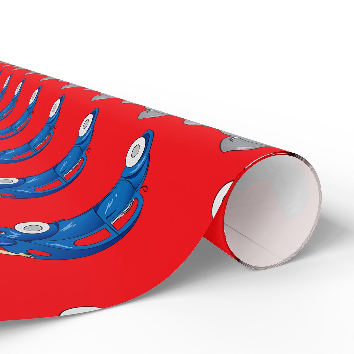 Wrapping Paper - Strong white man   (red paper)
