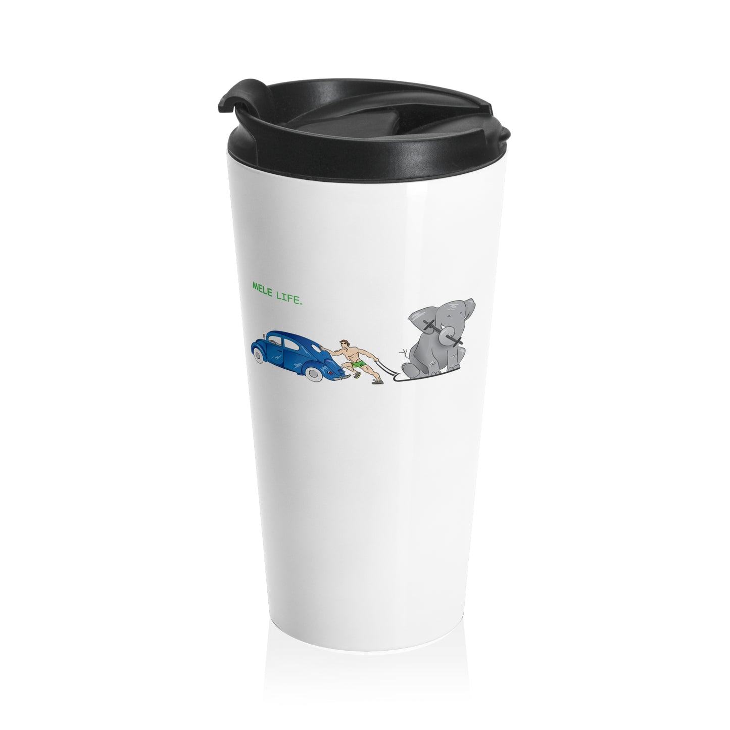 Travel Mug (15oz) - Strong White Man  (white)