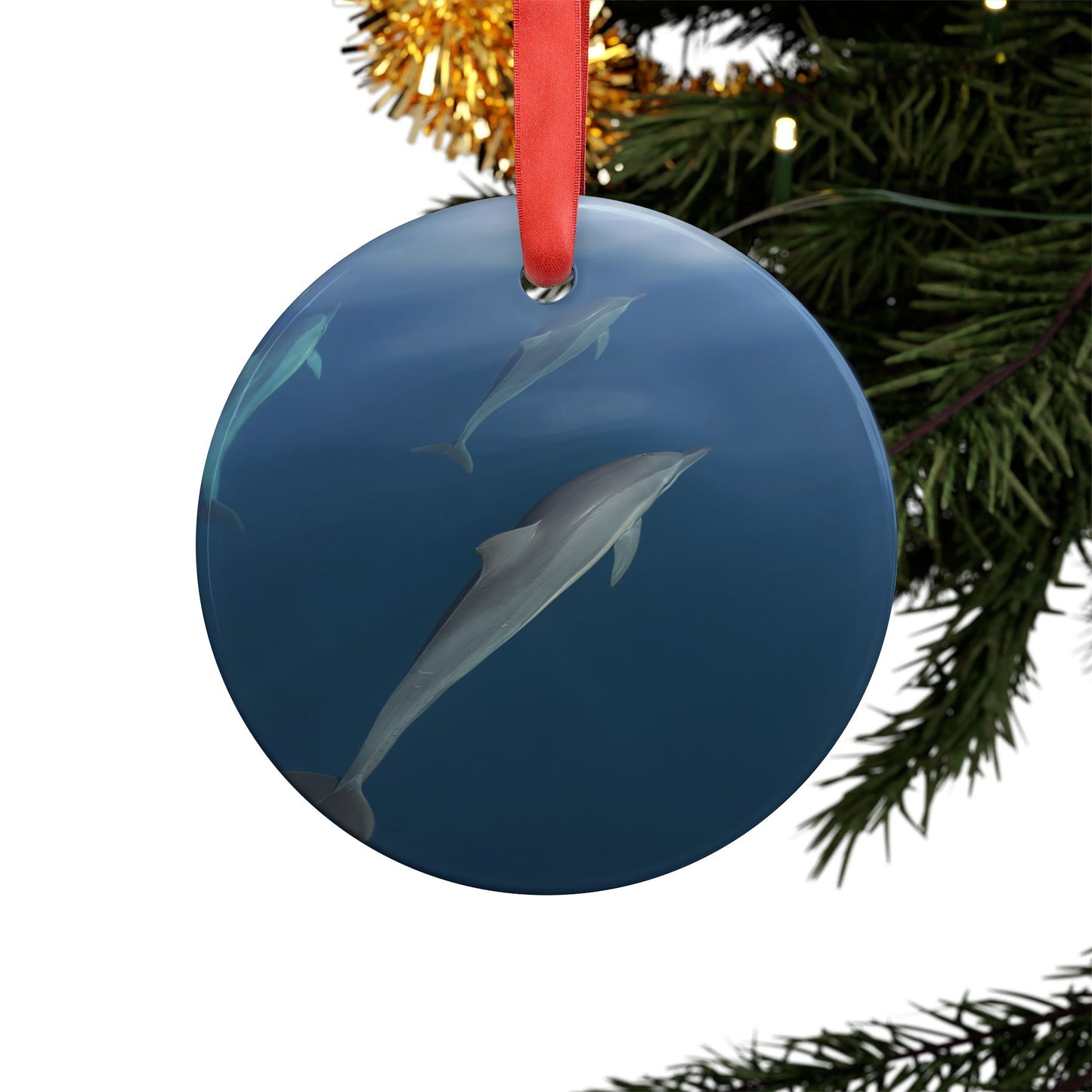 Holiday Ornament - Dolphins